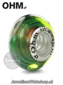 images/productimages/small/Ohm-Beads-AMV00103-Aurora-Borealis-Forest-Echo-Bedel -Groen-Zilver.jpg